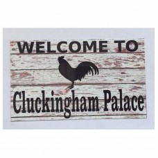 Welcome To Chicken Cluckingham Palace Sign Rustic Timber Look Coop Plaque Hang   292145024506